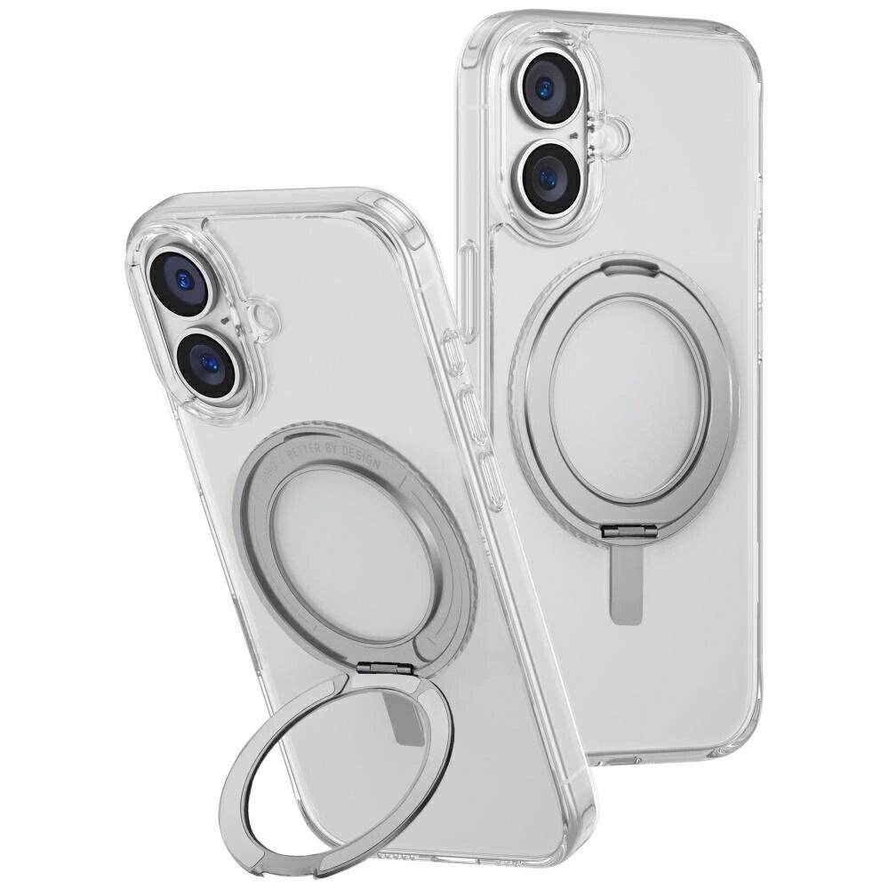 Uniq Swivix 360 Rotating Kickstand Case iPhone 16 - Transparent