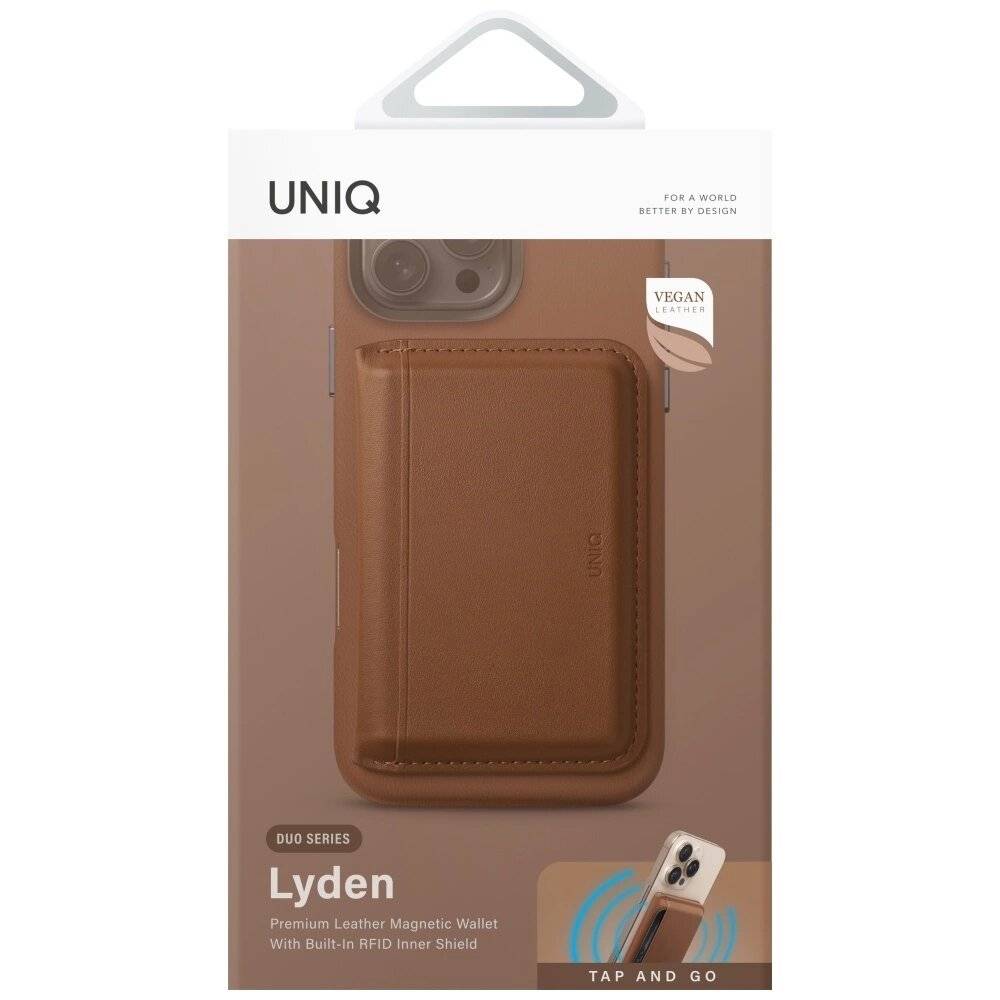Uniq Lyden DS RFID Magnetische Geldbörse Telefonständer - Braun