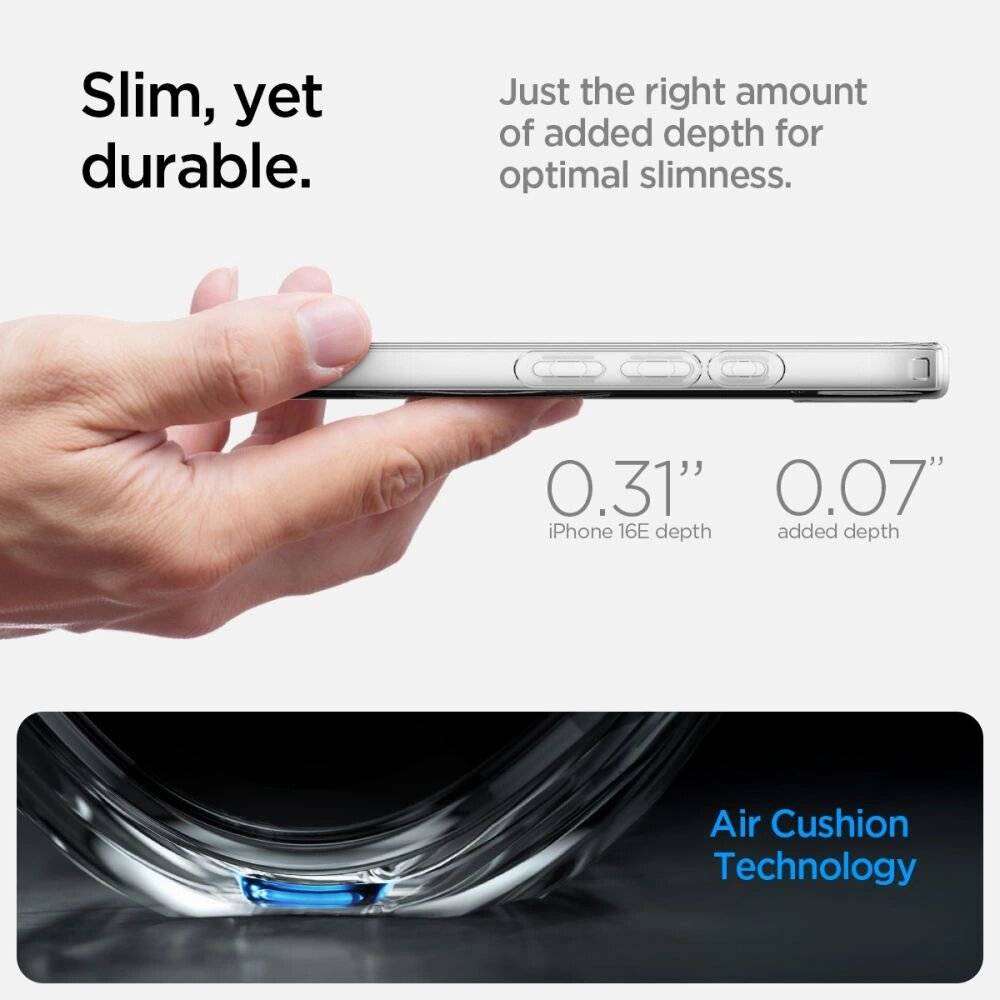 Spigen Liquid Crystal Mag MagSafe iPhone 16e Hülle - Durchsichtig