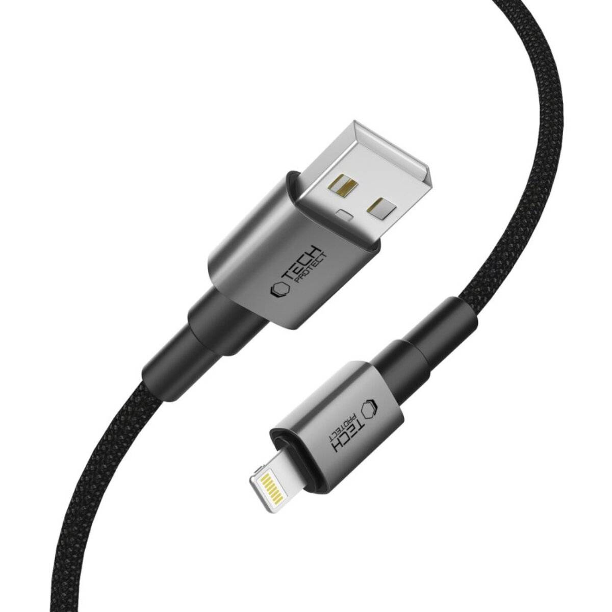 Tech-Protect Ultraboost DNA USB-A / Lightning Kabel 12W/2.4A 25cm - Grau