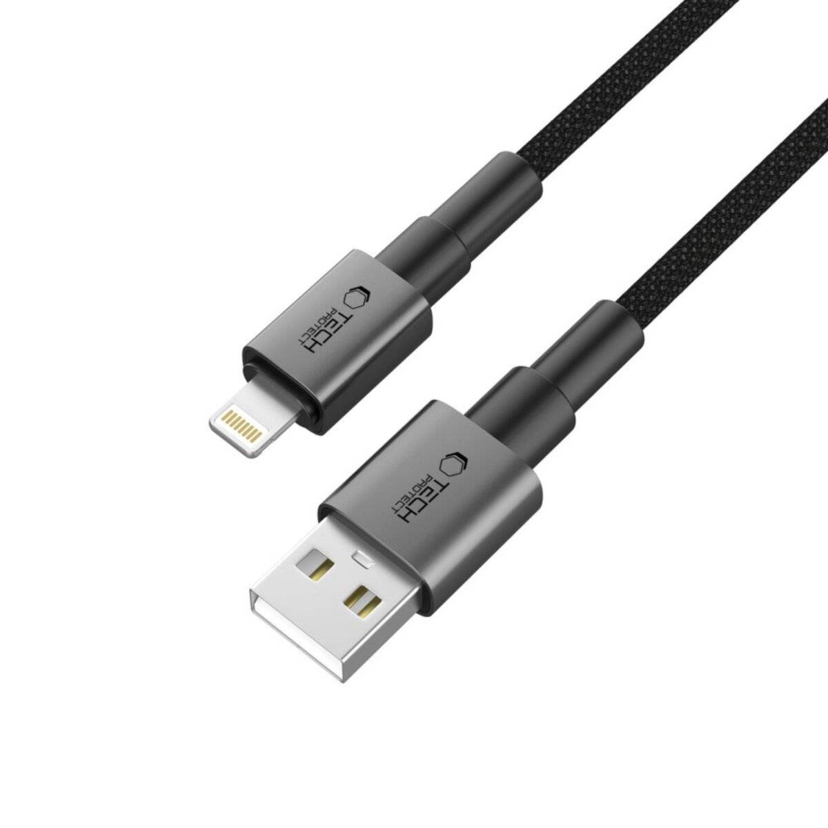 Tech-Protect Ultraboost DNA USB-A / Lightning Kabel 12W/2.4A 25cm - Grau