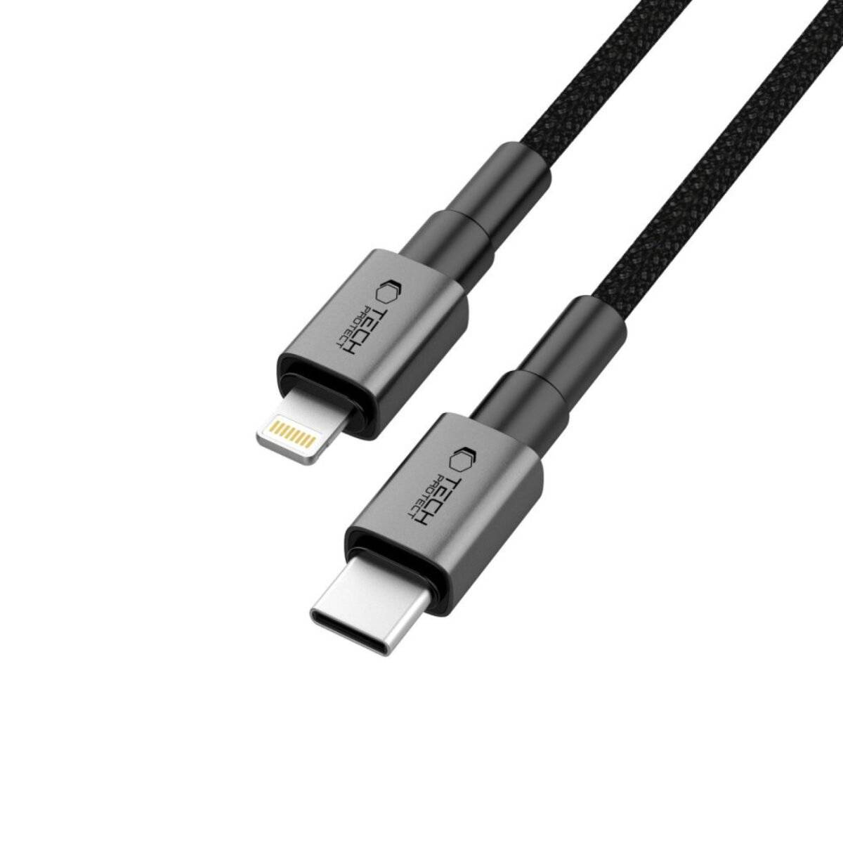 Tech-Protect Ultraboost DNA USB-C / Lightning PD27W/3A Kabel 25 cm - Grau