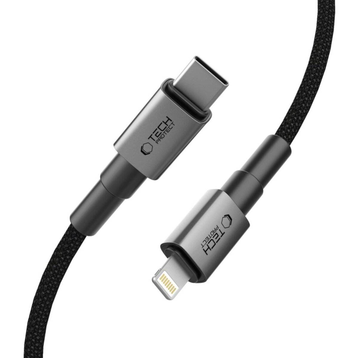 Tech-Protect Ultraboost DNA USB-C / Lightning PD27W/3A Kabel 25 cm - Grau