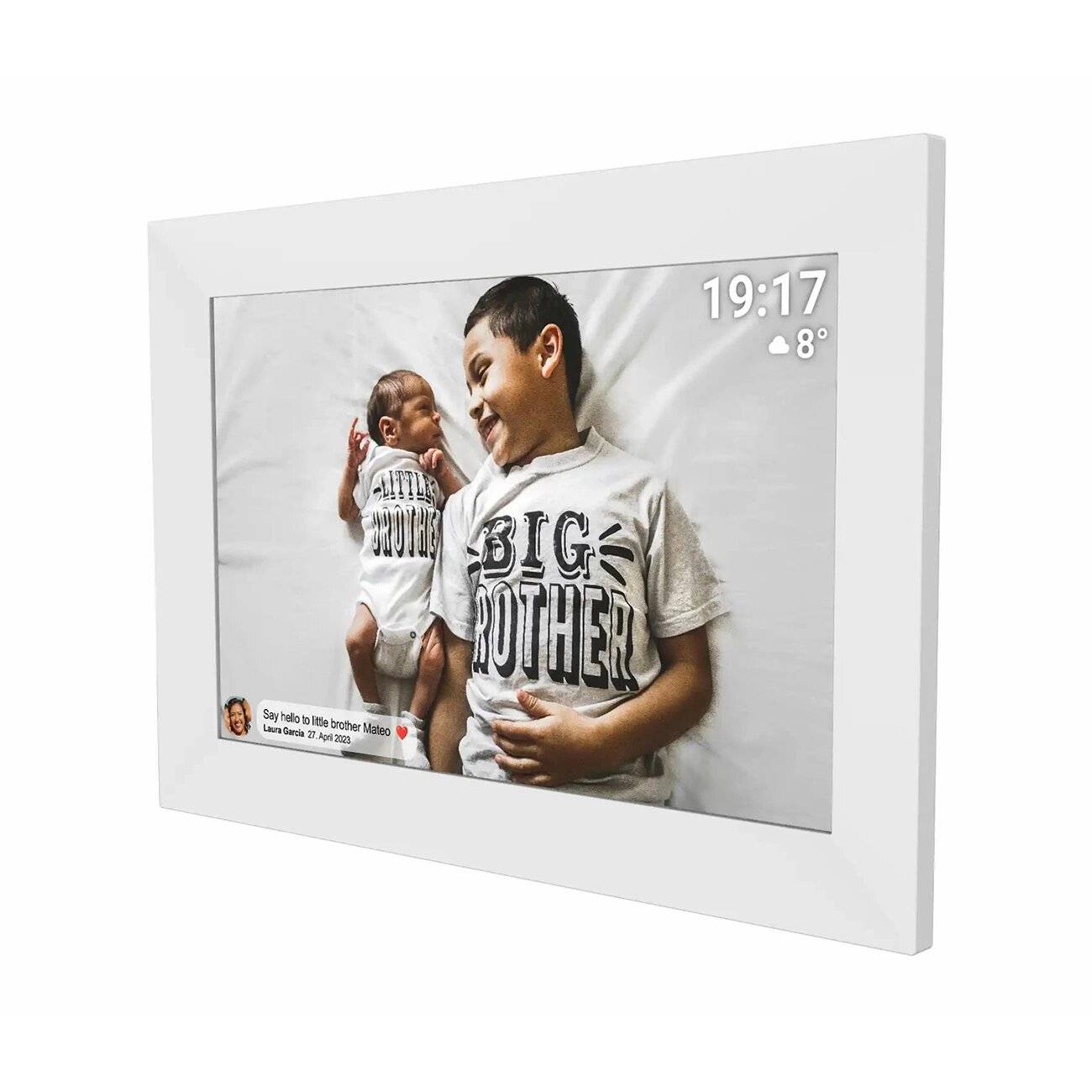 Denver Frameo PFF-1026W Digitaler Bilderrahmen 25,6 cm – Weiß