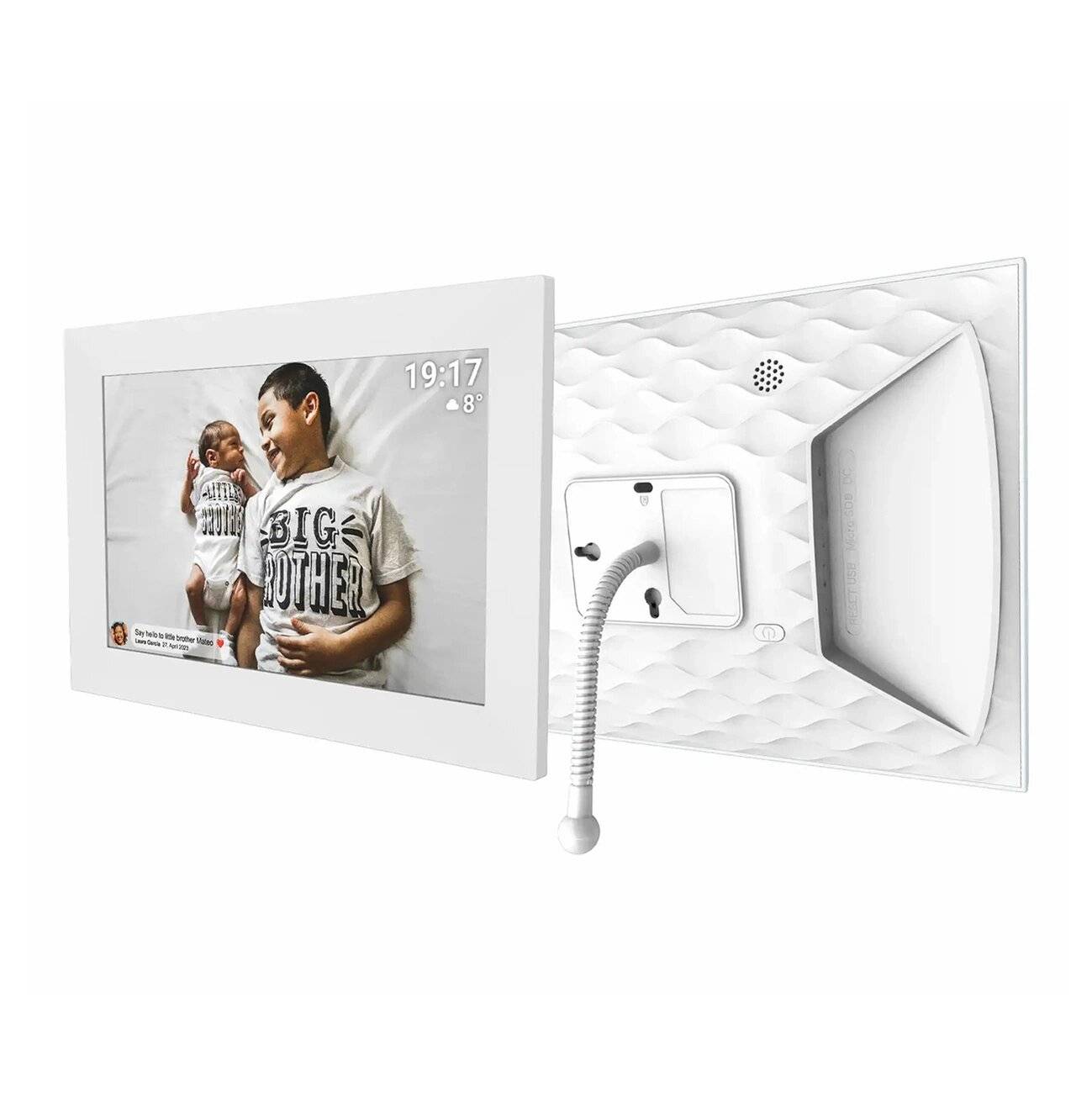 Denver Frameo PFF-1026W Digitaler Bilderrahmen 25,6 cm – Weiß