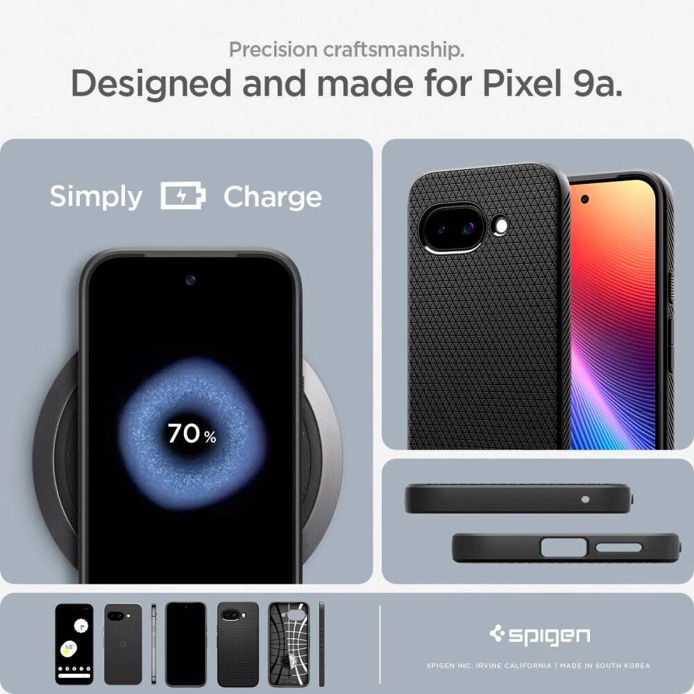 Spigen Liquid Air Case Google Pixel 9A - Mattschwarz
