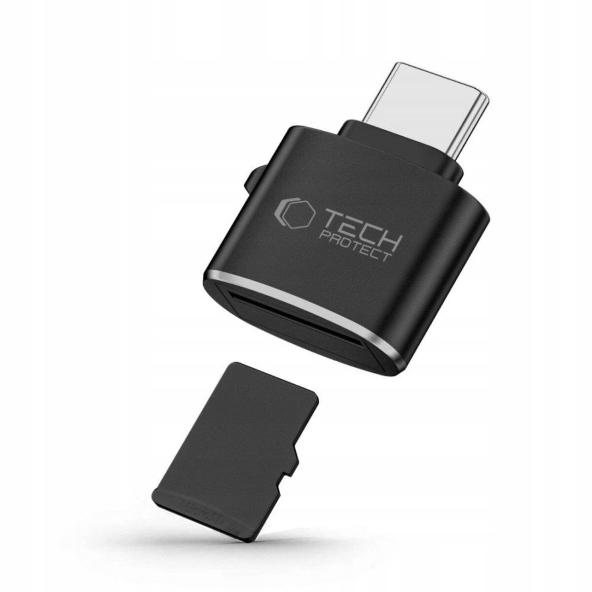 Tech-Protect UltraBoost Adapter microSD-Kartenleser mit USB-C – Schwarz