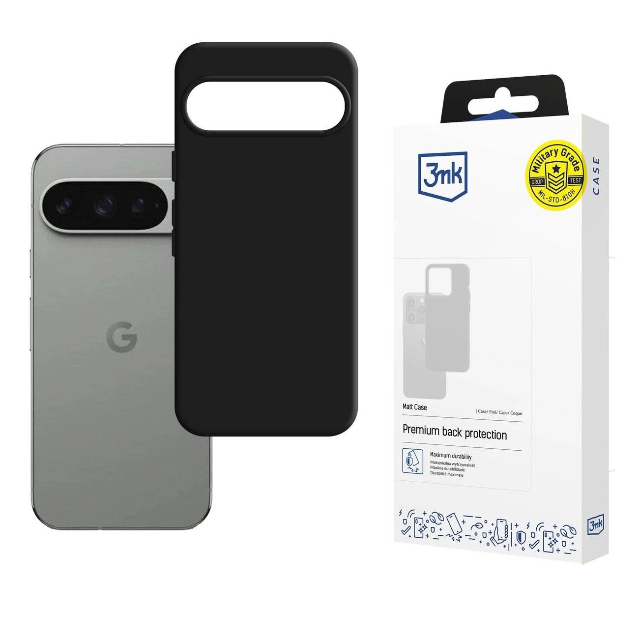 3mk Matt Case Google Pixel 10 / Pro – Mattschwarz