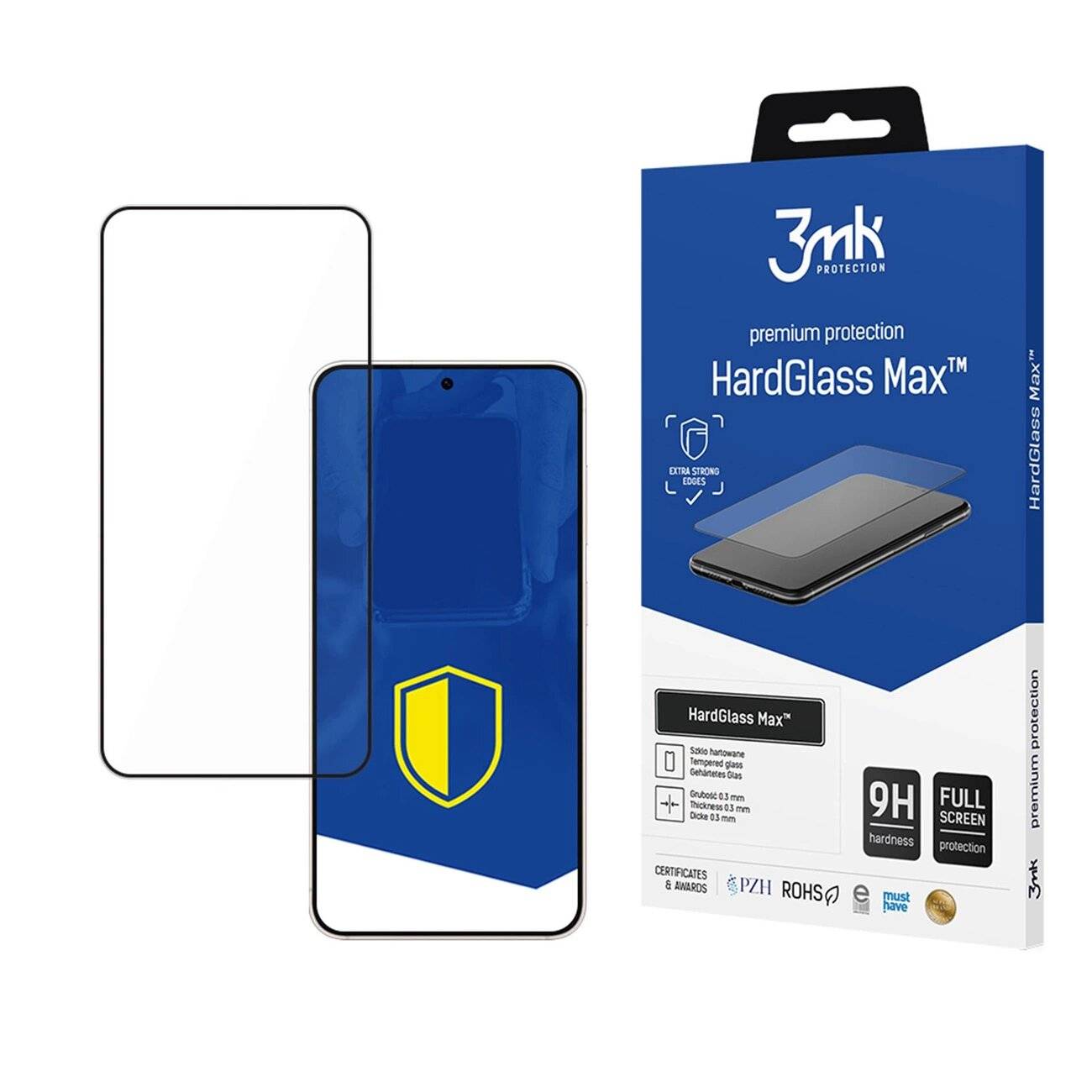 Gehärtetes Glas 3mk HardGlass Max Black Samsung Galaxy S25 Edge