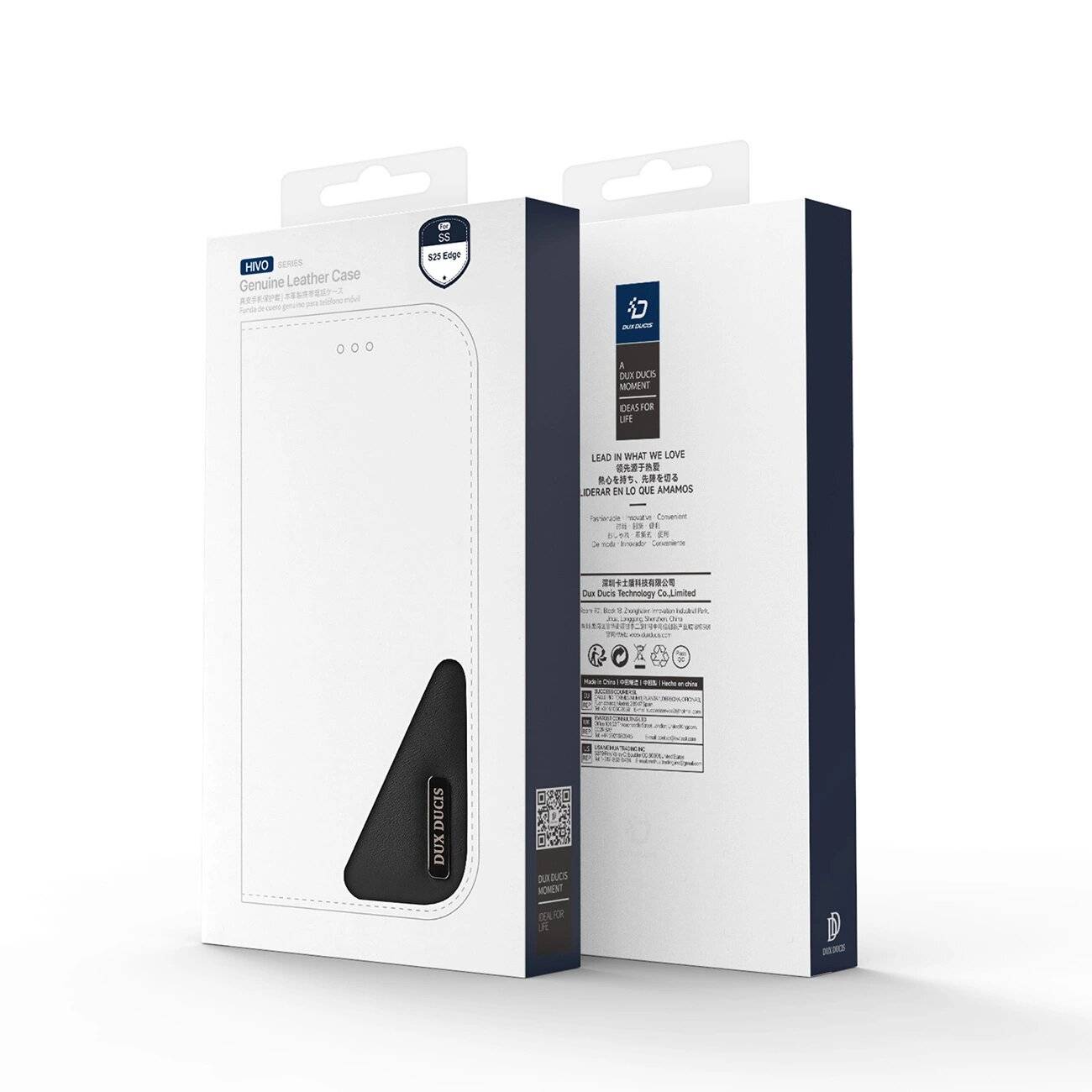 Dux Ducis Hivo Samsung Galaxy S25 Edge Hülle Klappdeckel RFID-Schutz - Schwarz