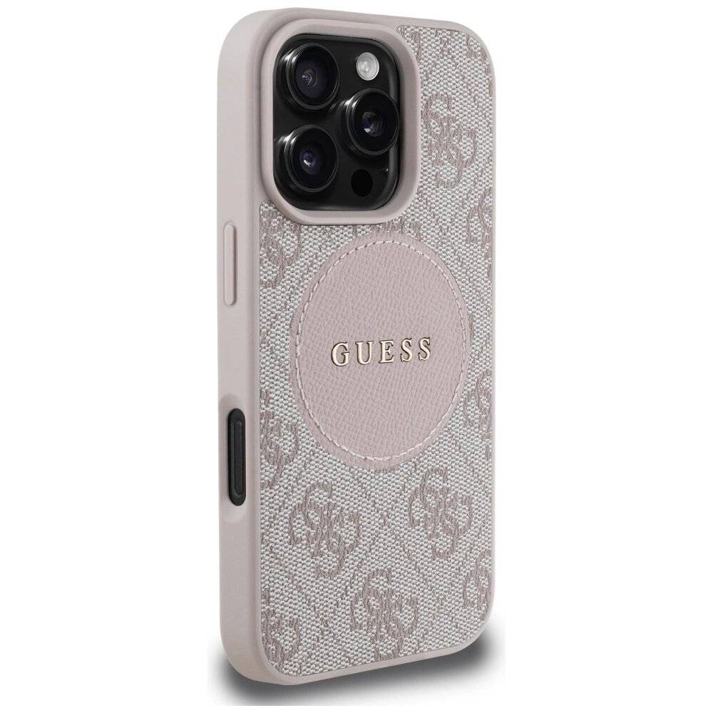 Guess 4G Circle Classic Logo MagSafe Hülle iPhone 16 Pro Max - Pink