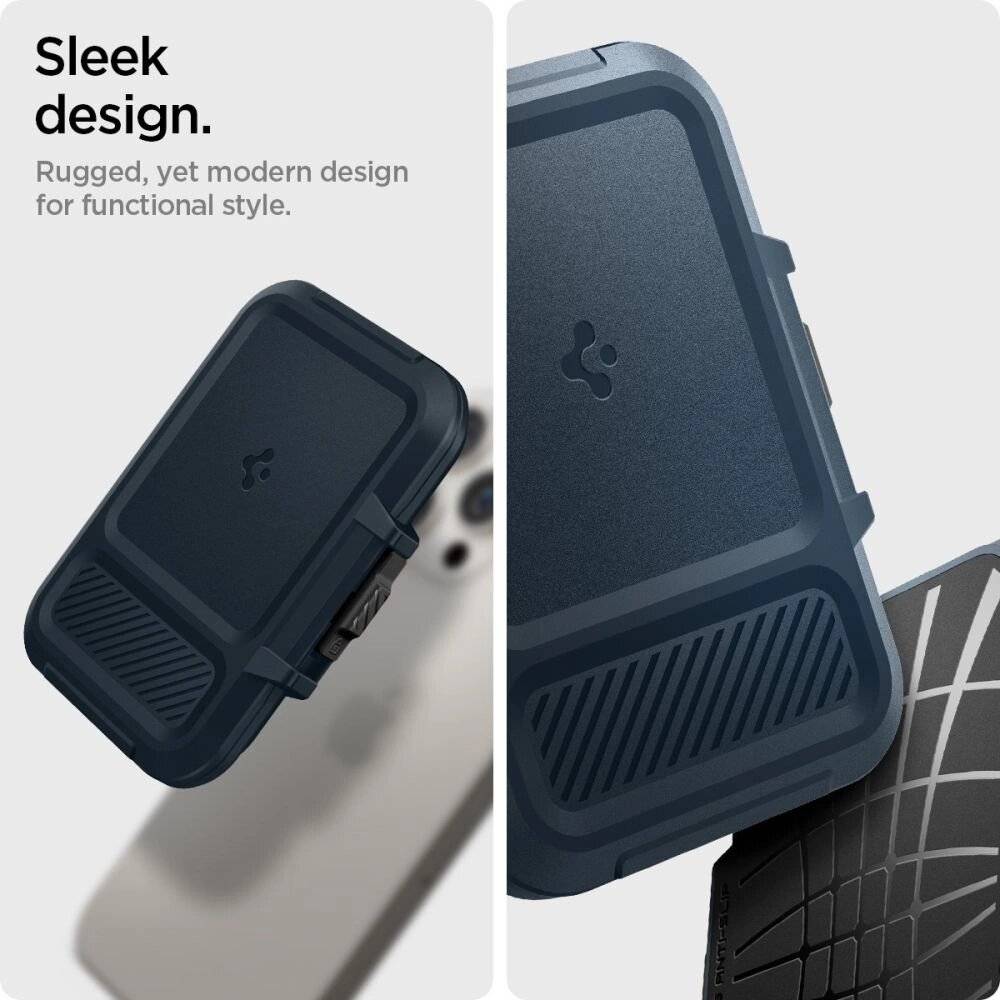 Spigen Lock Fit MagSafe Kartenetui - Marineblau