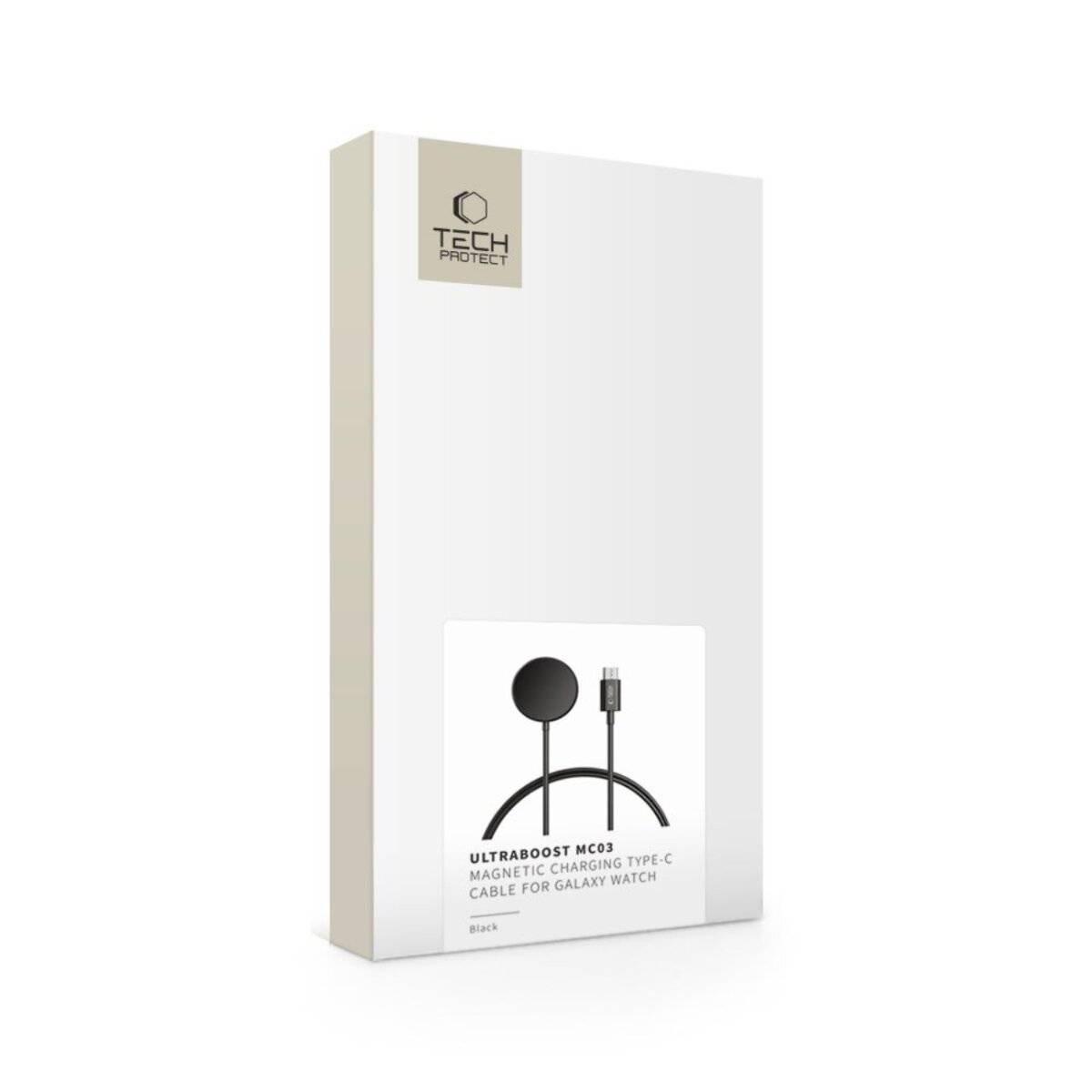 Tech-Protect MC03 UltraBoost Induktives Ladegerät für Samsung Galaxy Watch USB-C 100 cm – Schwarz