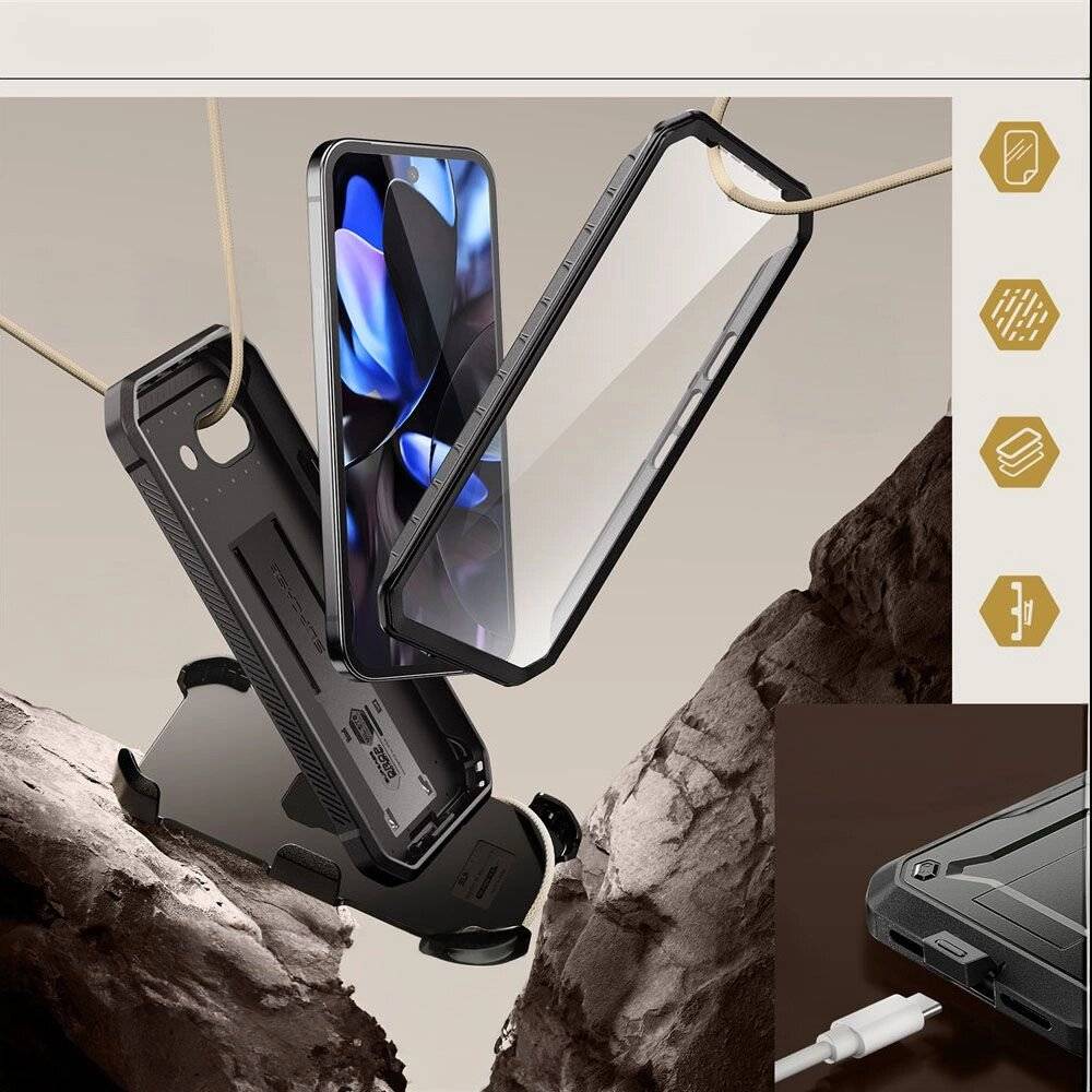 Supcase Unicorn Beetle Pro Hülle Google Pixel 9A - Schwarz