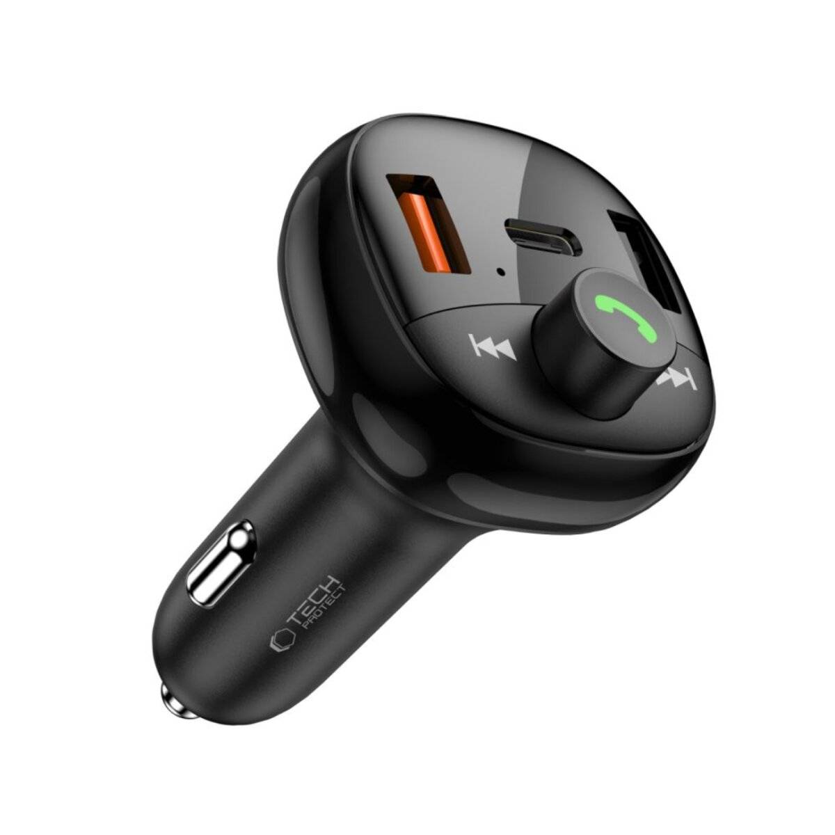 Tech-Protect CC06 3-Port PD72W Autoladegerät Sender - Schwarz