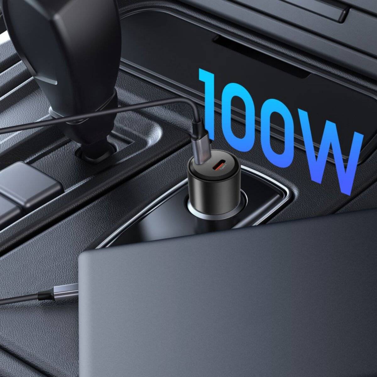 Tech-Protect CC03 2-Port PD100W Autoladegerät – Schwarz
