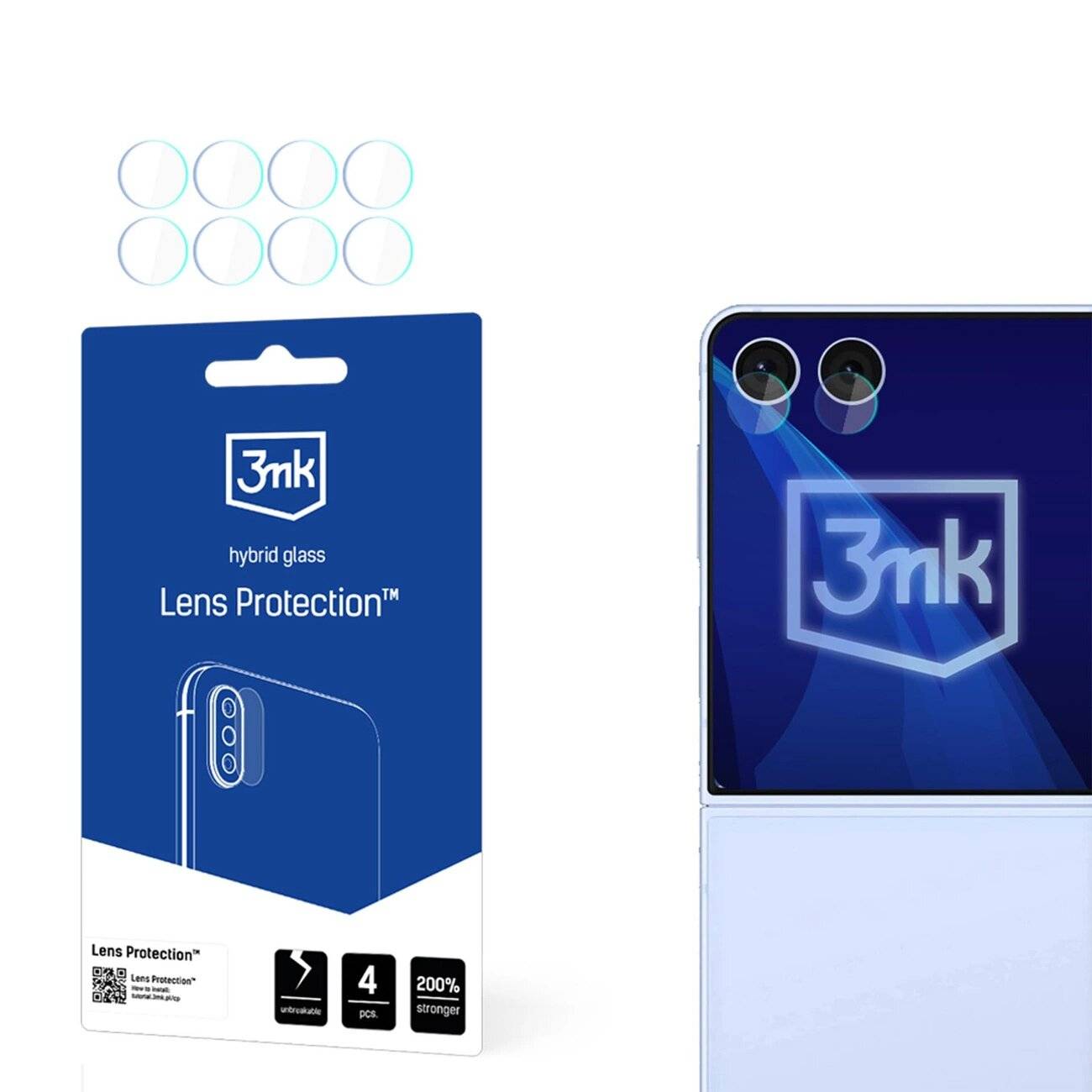 3mk Linsenschutz-Hybridglas Kameraobjektiv Samsung Galaxy Z Flip 7