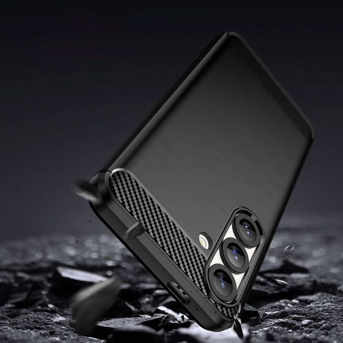 Carbon Case Flexibles Silikon Google Pixel 10 - Schwarz