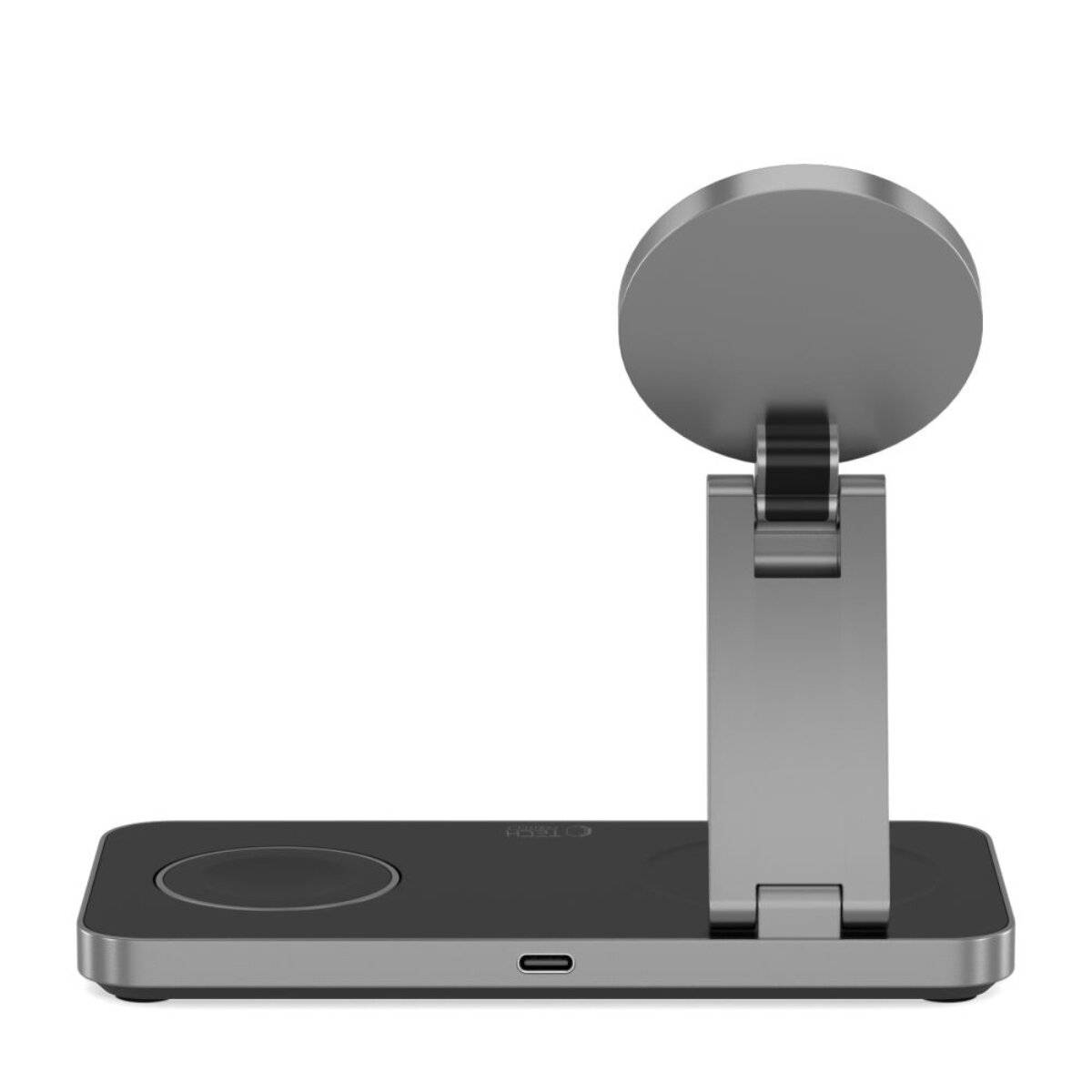 TechProtect QI15W-A47 MagSafe 3in1 Induktives Ladegerät Schwarz