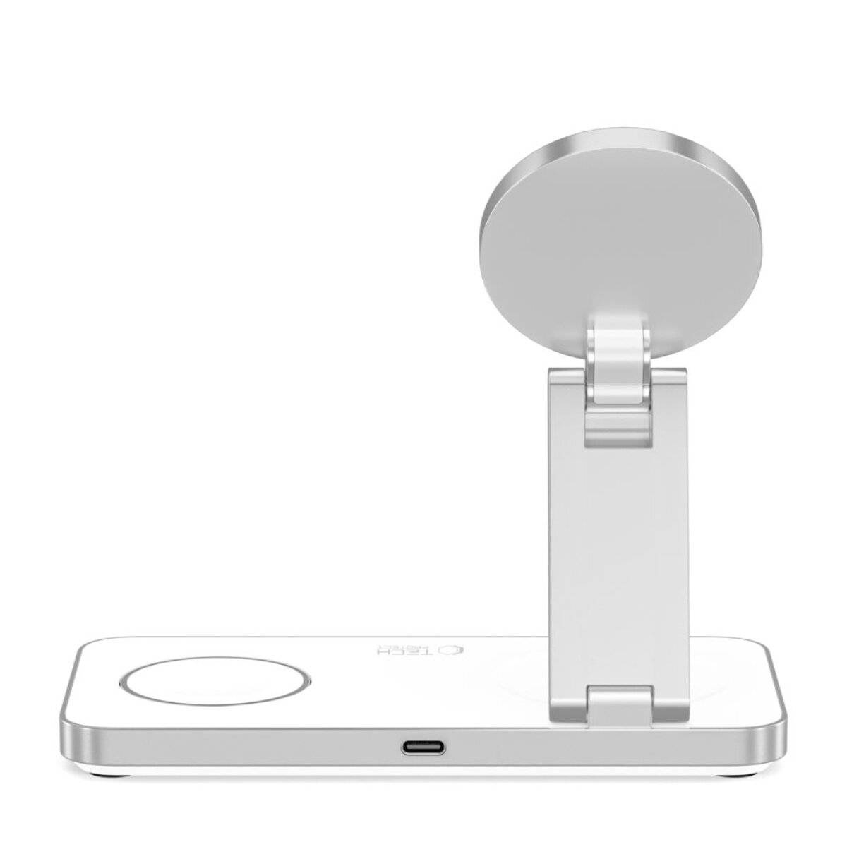 Tech-Protect QI15W-A47 MagSafe 3in1 Induktives Ladegerät + USB-C Kabel - Weiß
