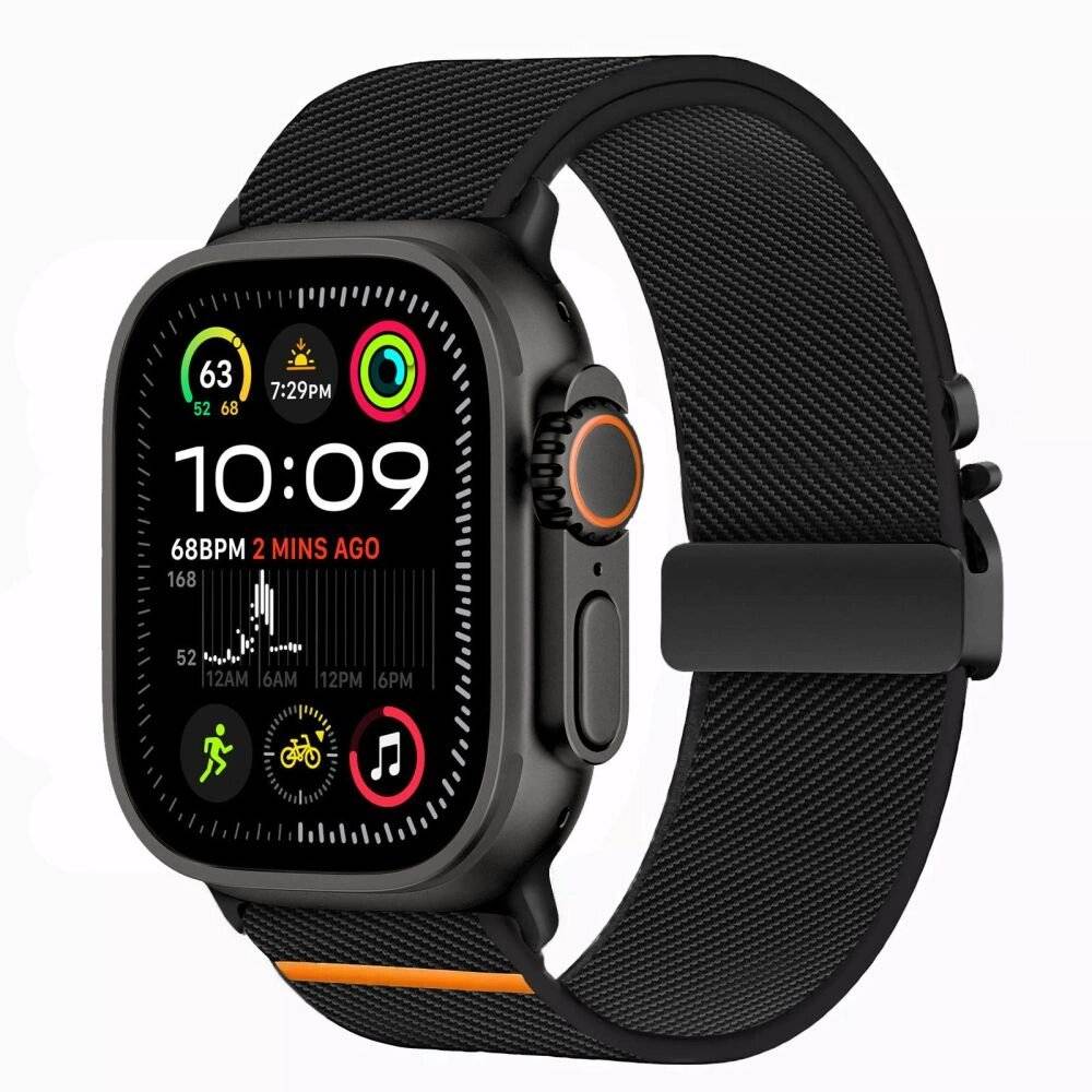 Tech-Protect Nylon-Verschluss Apple Watch 44 / 45 46 49 mm - Schwarz