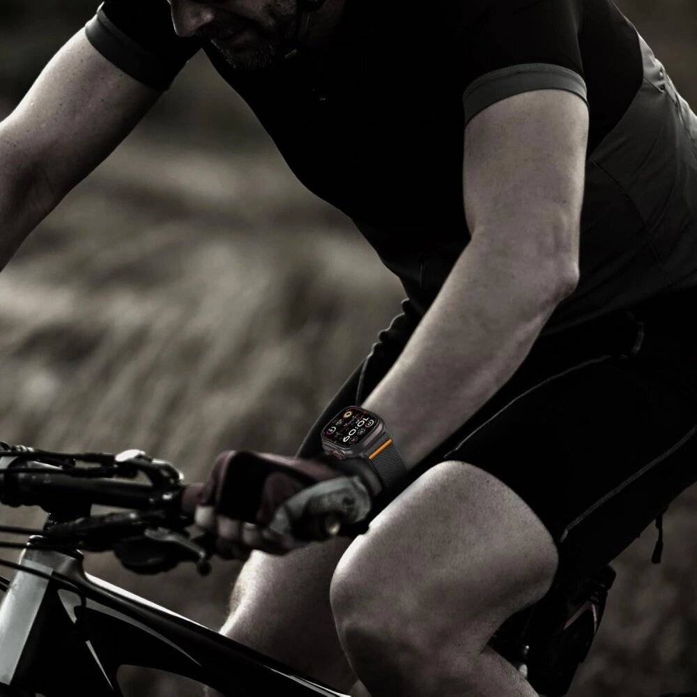 Tech-Protect Nylon Slip Strap Apple Watch 44 / 45 46 49 mm - Schwarz