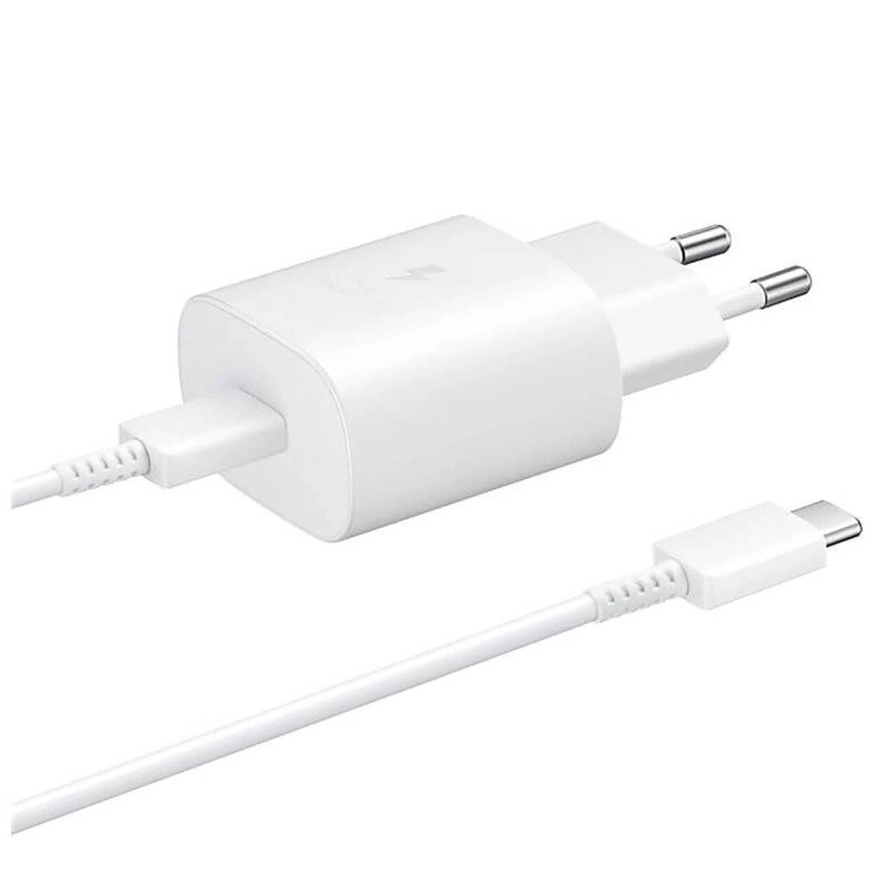Samsung 25W EP-TA800EWE USB-C Wandladegerät EP-DA705BWE / Kabel Ersatzverpackung - weiß