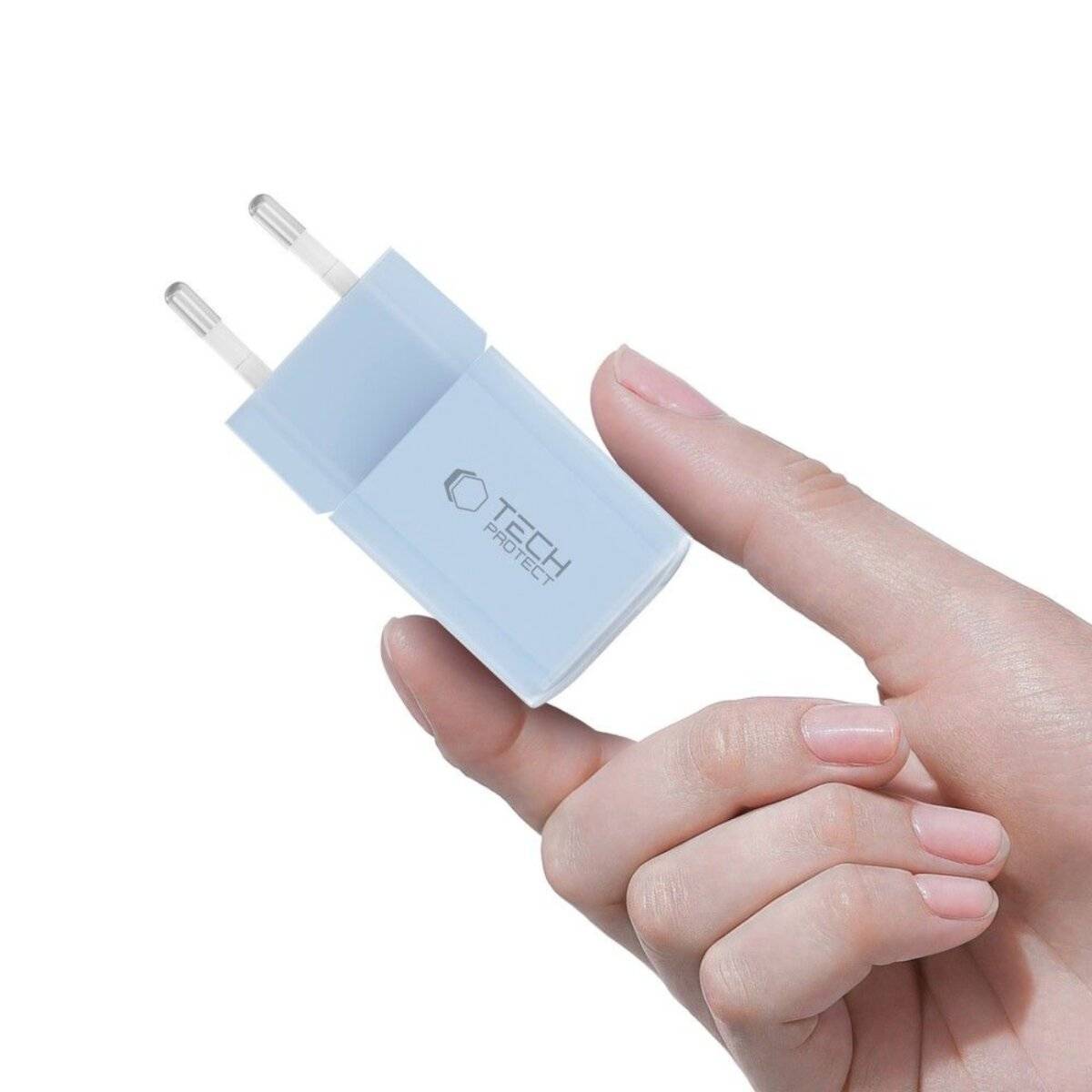 Tech-Protect NCM33W 2-Port PD33W/QC3.0 Wandladegerät – Blau