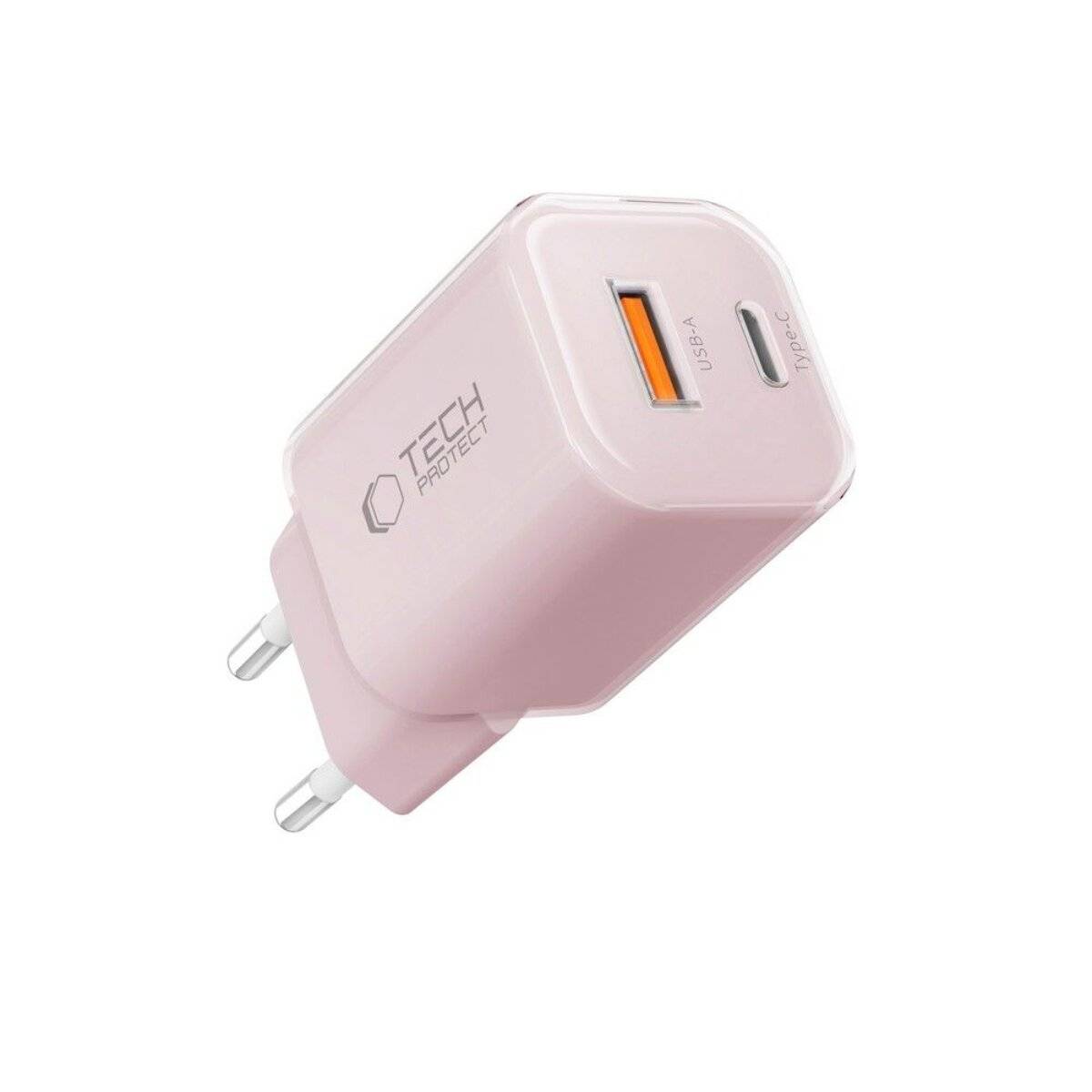 Tech-Protect NCM33W 2-Port PD33W/QC3.0 Wandladegerät – Rosa