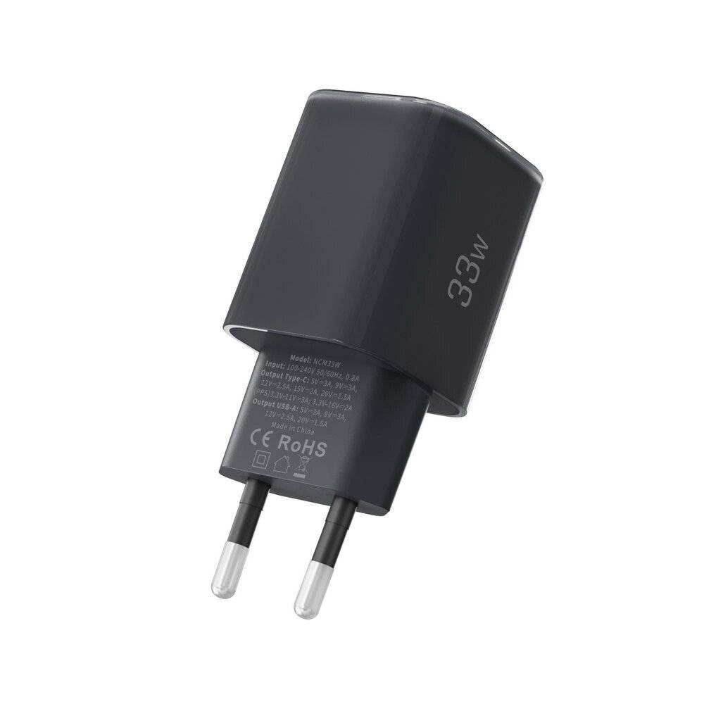 Tech-Protect NCM33W 2-Port PD33W/QC3.0 Wandladegerät - schwarz