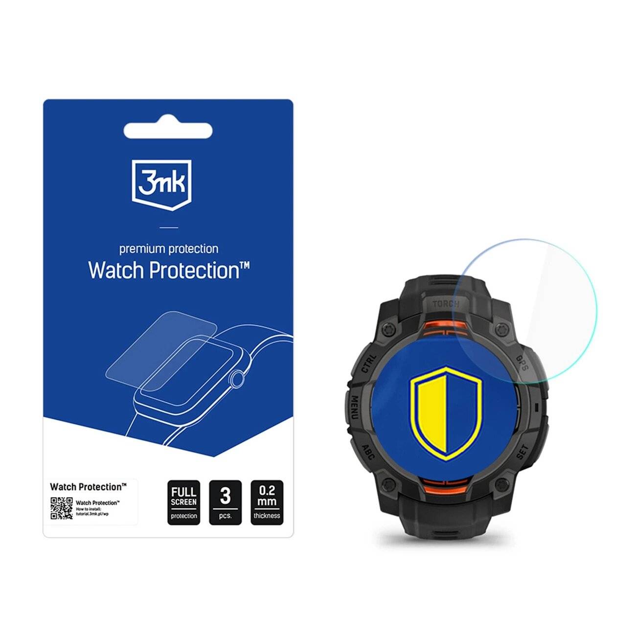 Smartwatch-Displayschutzfolie 3mk Watch Protection FlexibleGlass Garmin Instinct 3 Tactical