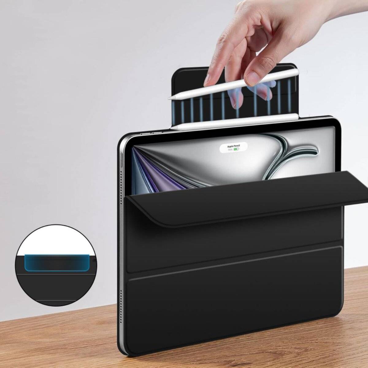 Tech-Protect Smartcase Magnetic iPad Air 13″ 2024 / 2025 - Schwarz