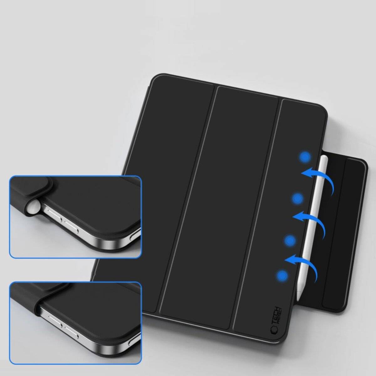 Tech-Protect Smartcase Magnetic iPad Air 13″ 2024 / 2025 - Schwarz