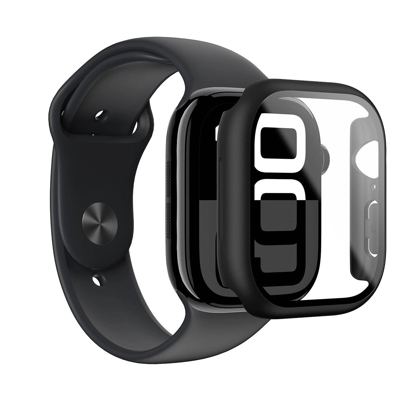 AmazingThing Radix Glass Case Apple Watch 42 mm, Schwarz