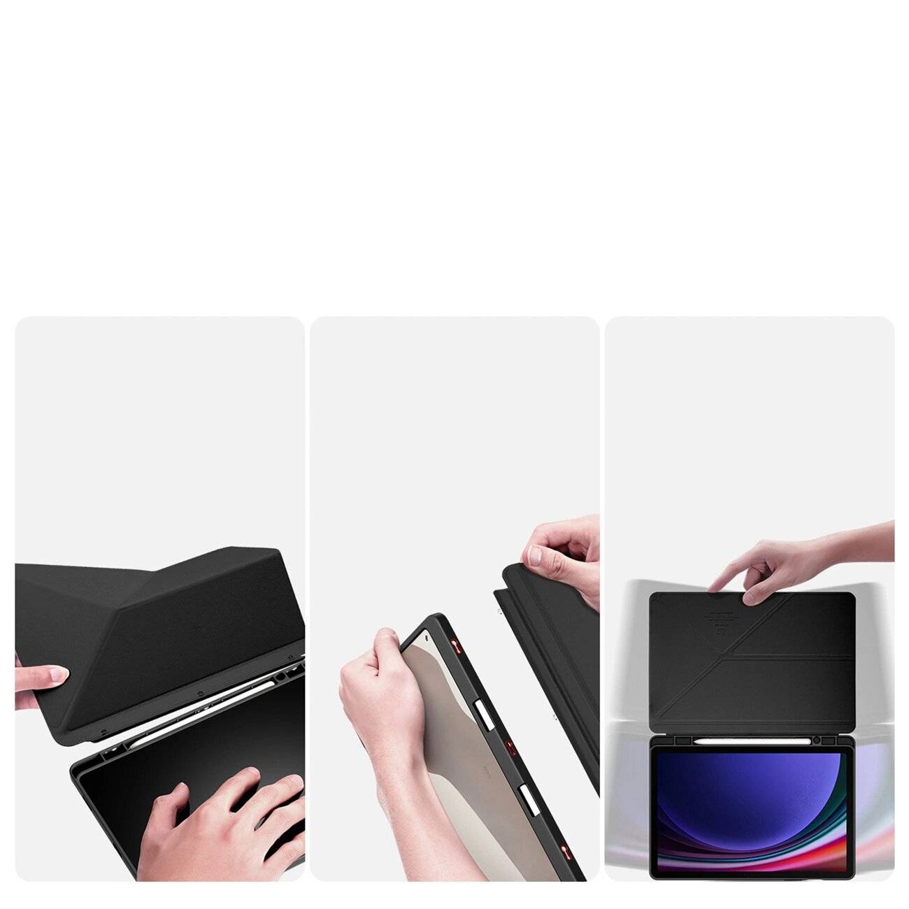 Dux Ducis Magi Hülle Stifthalter Samsung Galaxy Tab S10 FE/S9/S9 FE - Schwarz