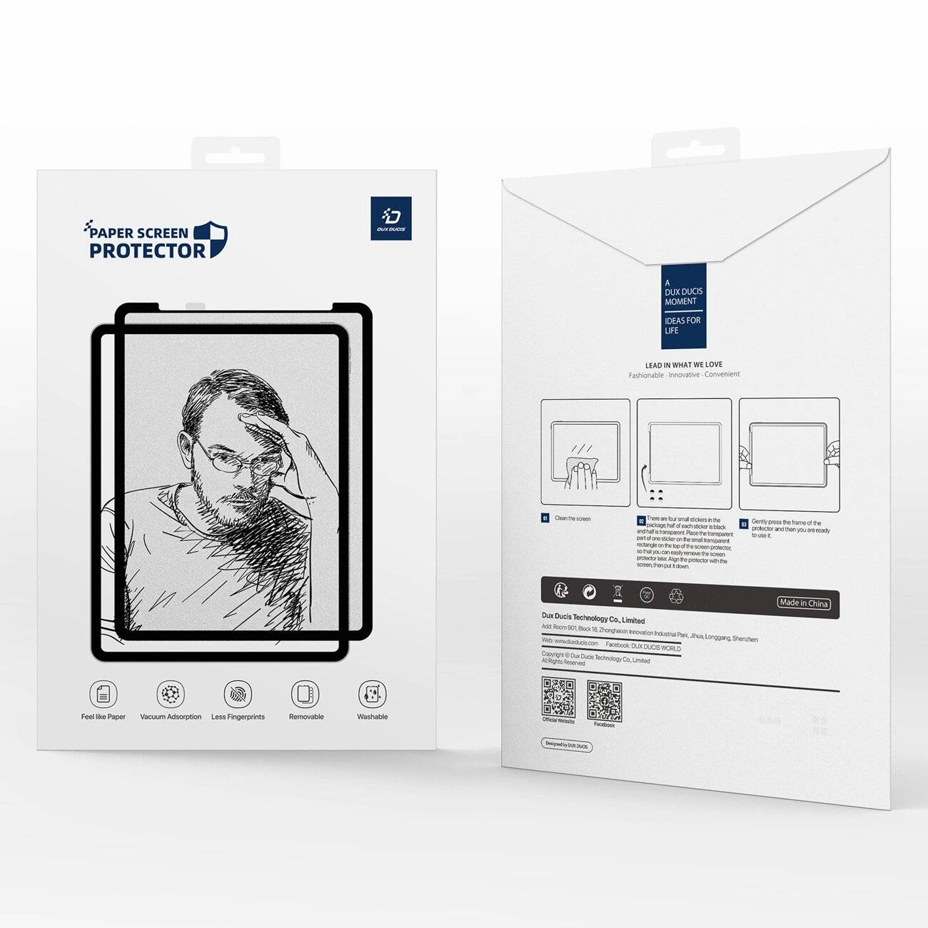 Dux Ducis Naad Paperlike Matte Displayschutzfolie Samsung Galaxy Tab S10 FE Plus – schwarzem