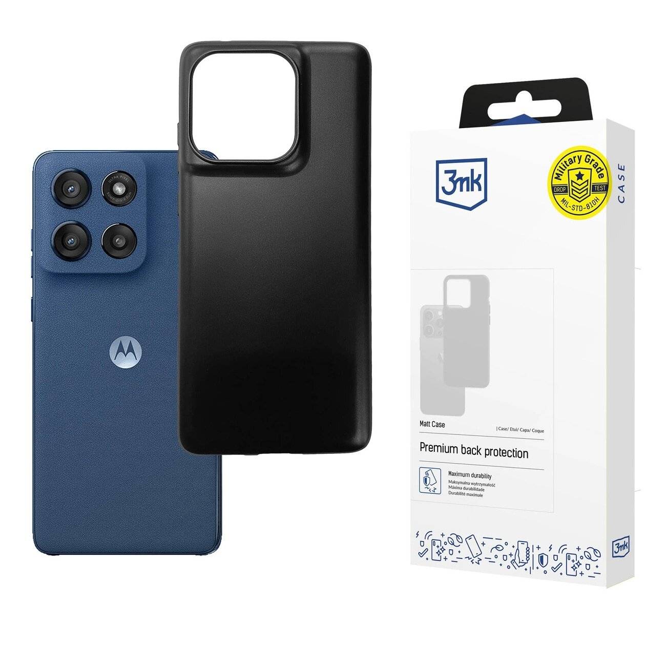 3mk Matt Case Motorola Moto Edge 60 / Fusion - Mattschwarz