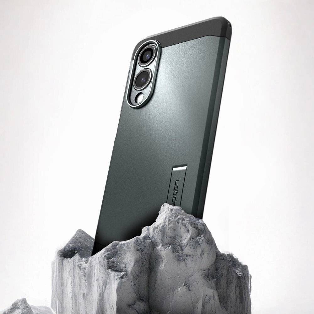 Spigen Tough Armor MagSafe Case Samsung Galaxy S25 Edge - Grün/Schwarz