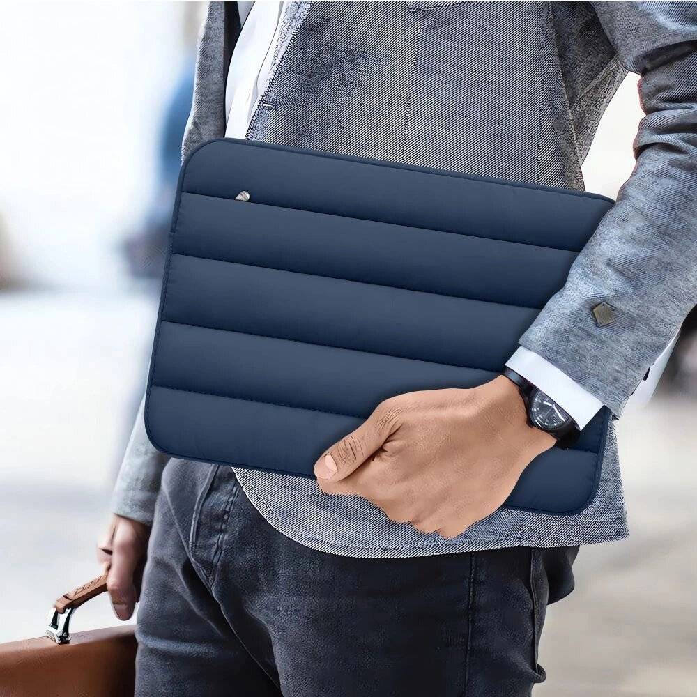 Tech-Protett Flauschige Laptoptasche 13-14 - Marineblau
