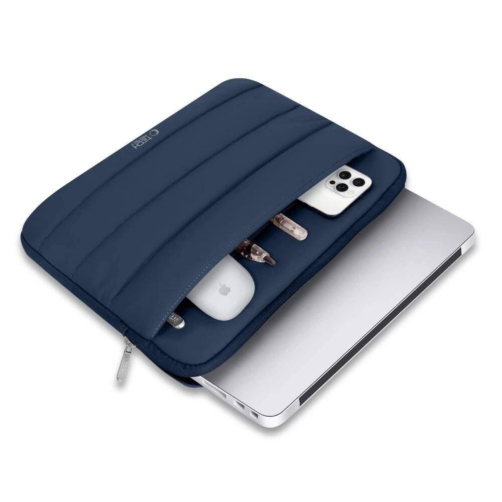 Tech-Protett Flauschige Laptoptasche 13-14 - Marineblau