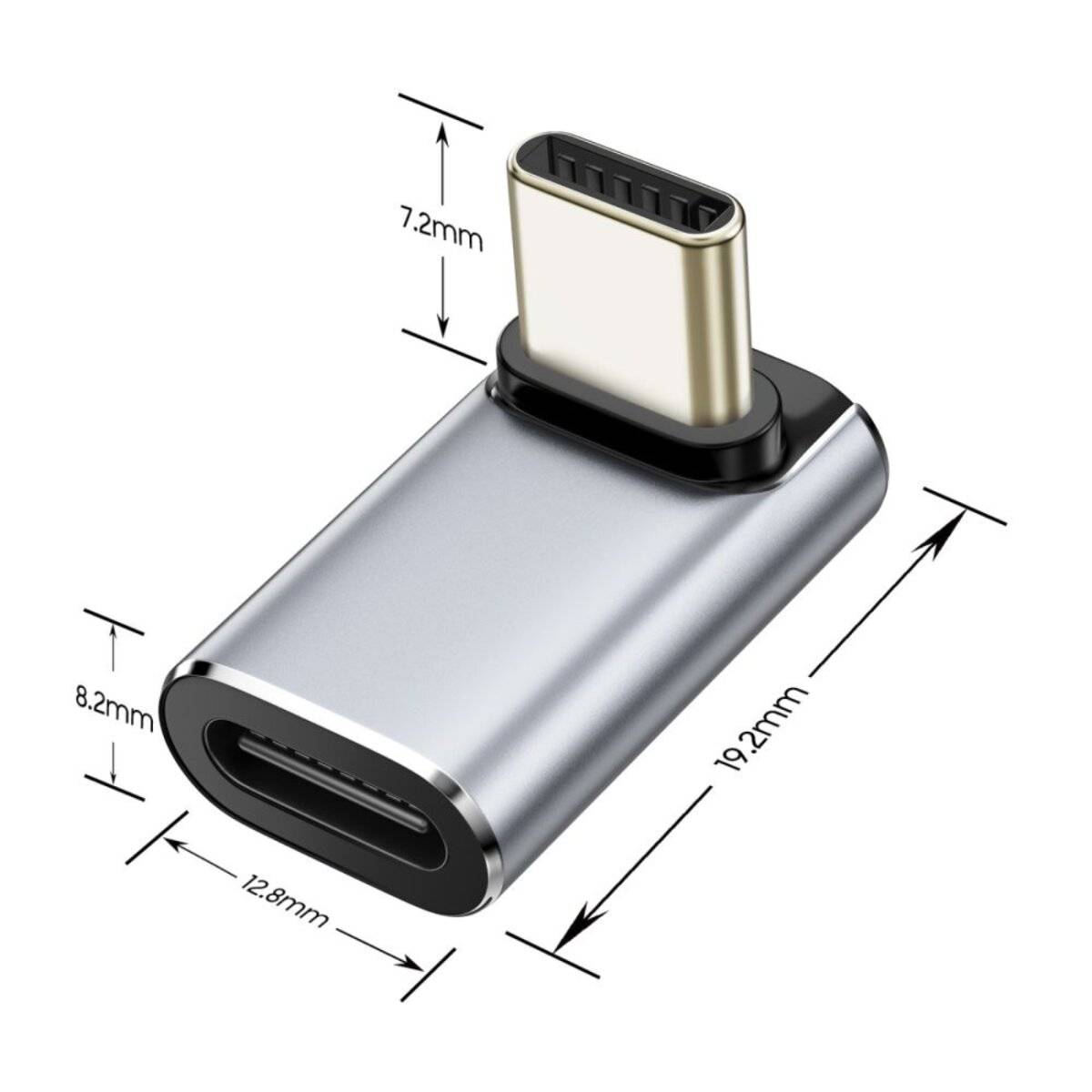Tech-Protect Ultraboost AA02 USB-C Winkeladapter - Grau