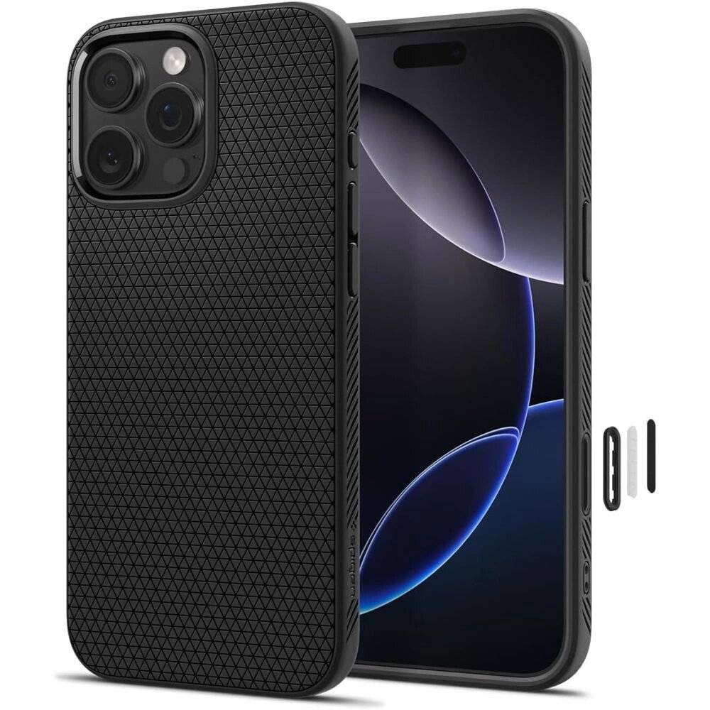 Spigen Liquid Air „T“ MagSafe Case iPhone 16 Pro Max - Mattschwarz