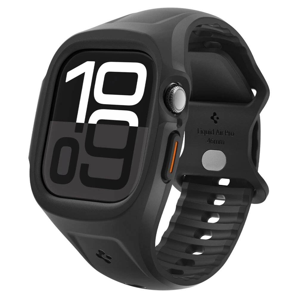 Spigen Liquid Air Pro Armband Apple Watch 46 mm – Mattschwarz