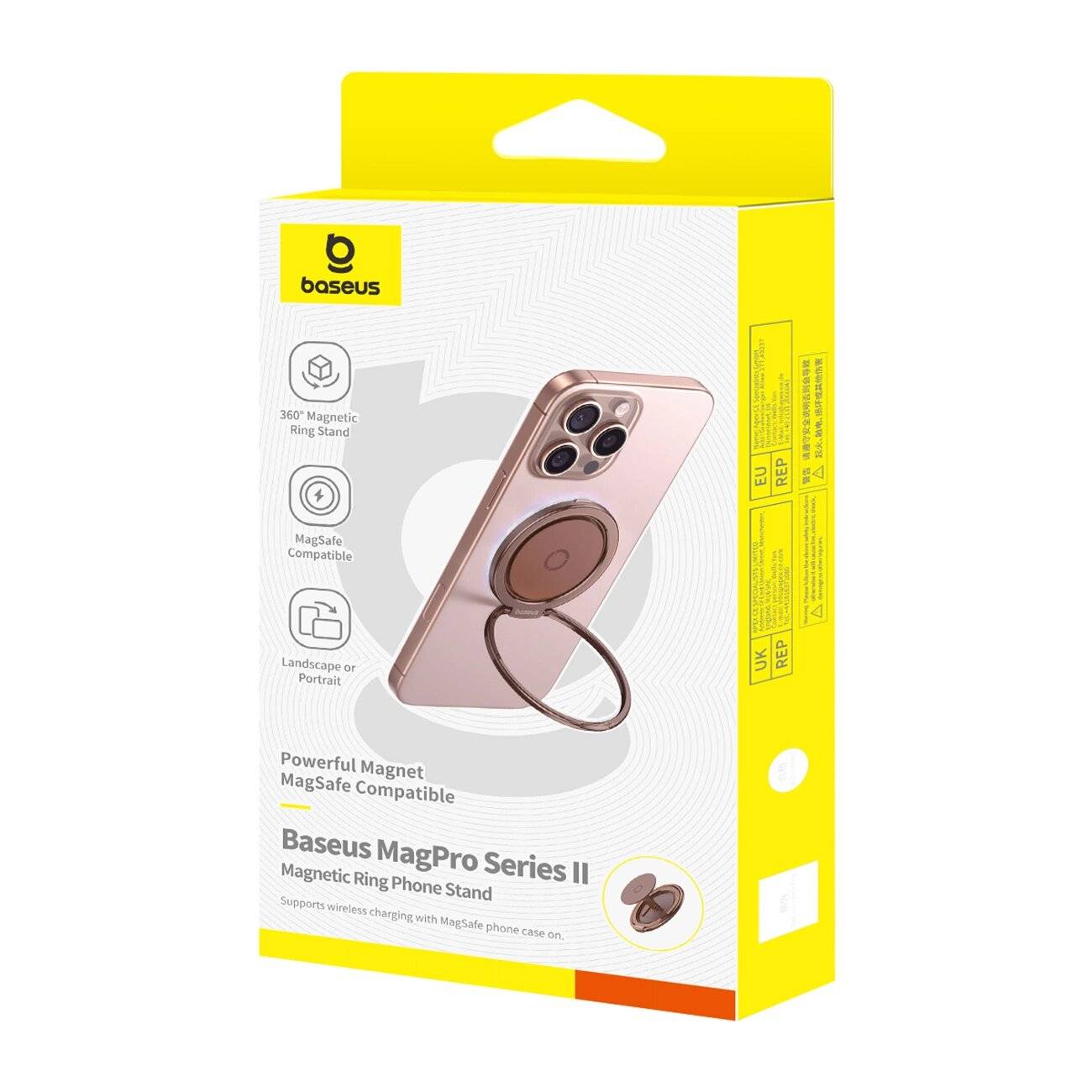 Baseus MagPro II Magnetring Standfunktion – Rotgold