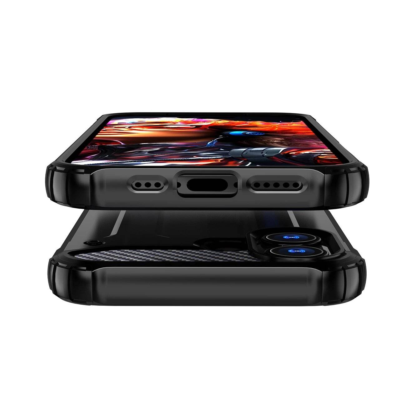 Hybrid Armor Hülle iPhone 17 - Schwarz