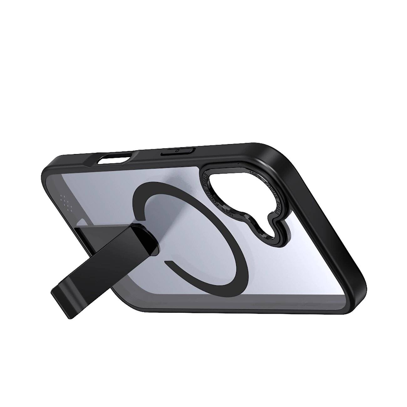 Hybrid Armor X Hülle iPhone 17 MagSafe-kompatiblem Ständer - Schwarz