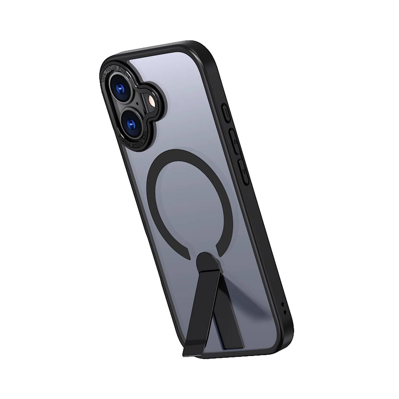 Hybrid Armor X Hülle iPhone 17 MagSafe-kompatiblem Ständer - Schwarz