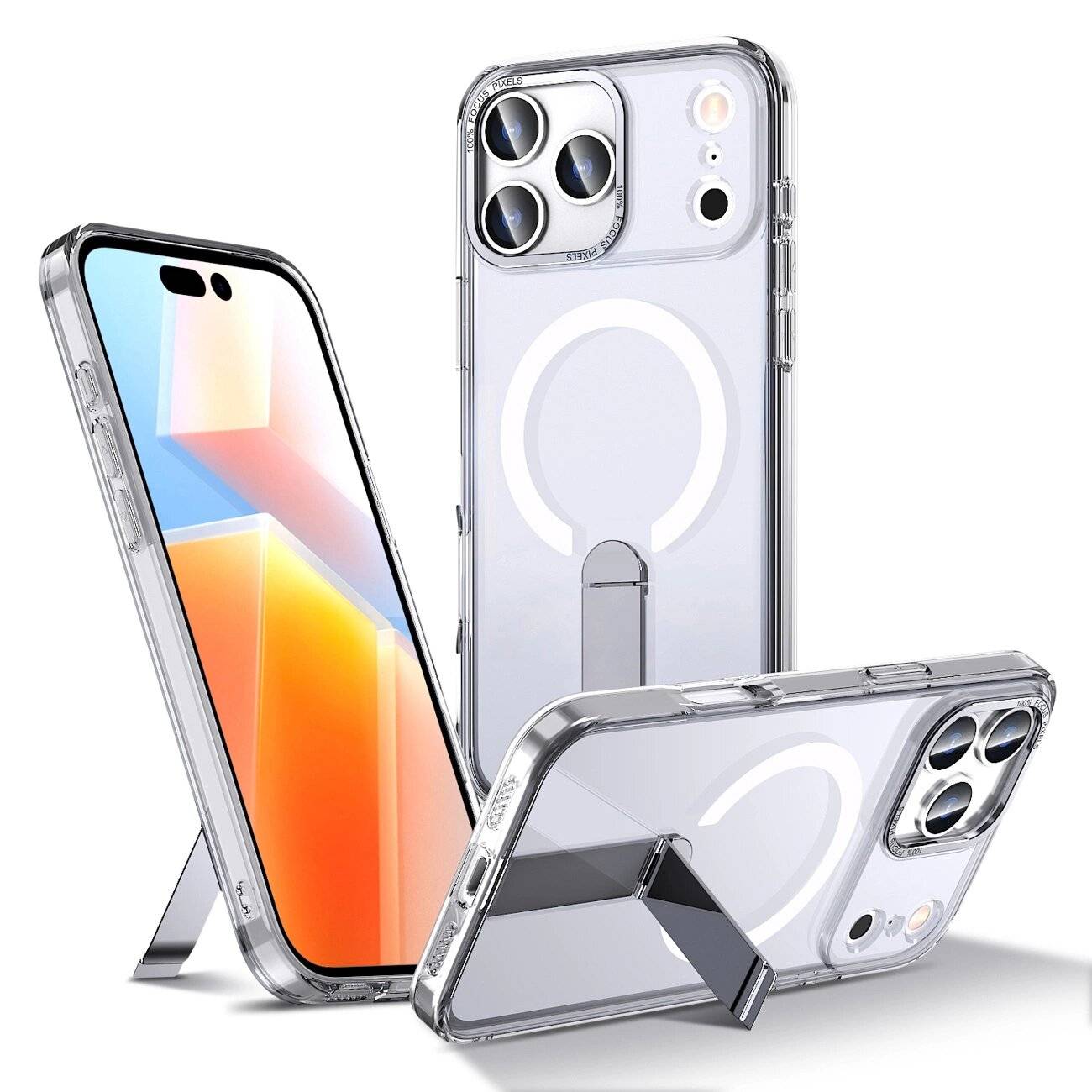 Hybrid Armor X Hülle iPhone 17 Pro Max Ständer, MagSafe - Transparent
