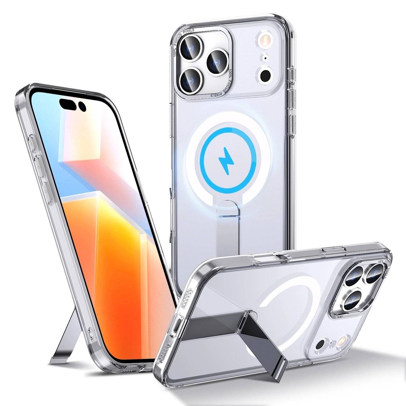 Hybrid Armor X Hülle iPhone 17 Pro Max Ständer, MagSafe - Transparent