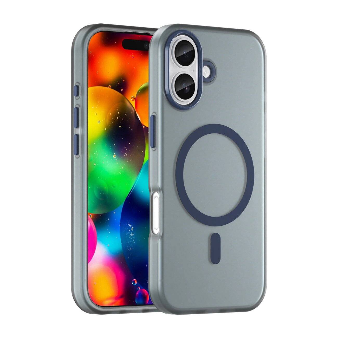 Magnetische Schleifhülle iPhone 17, MagSafe – Mattblau